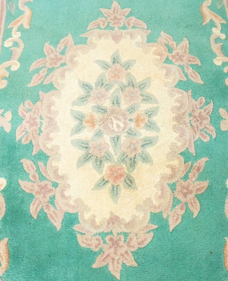 20th Century Chinese Art Deco Aubusson Manner Rug 7' x 5' For Sale