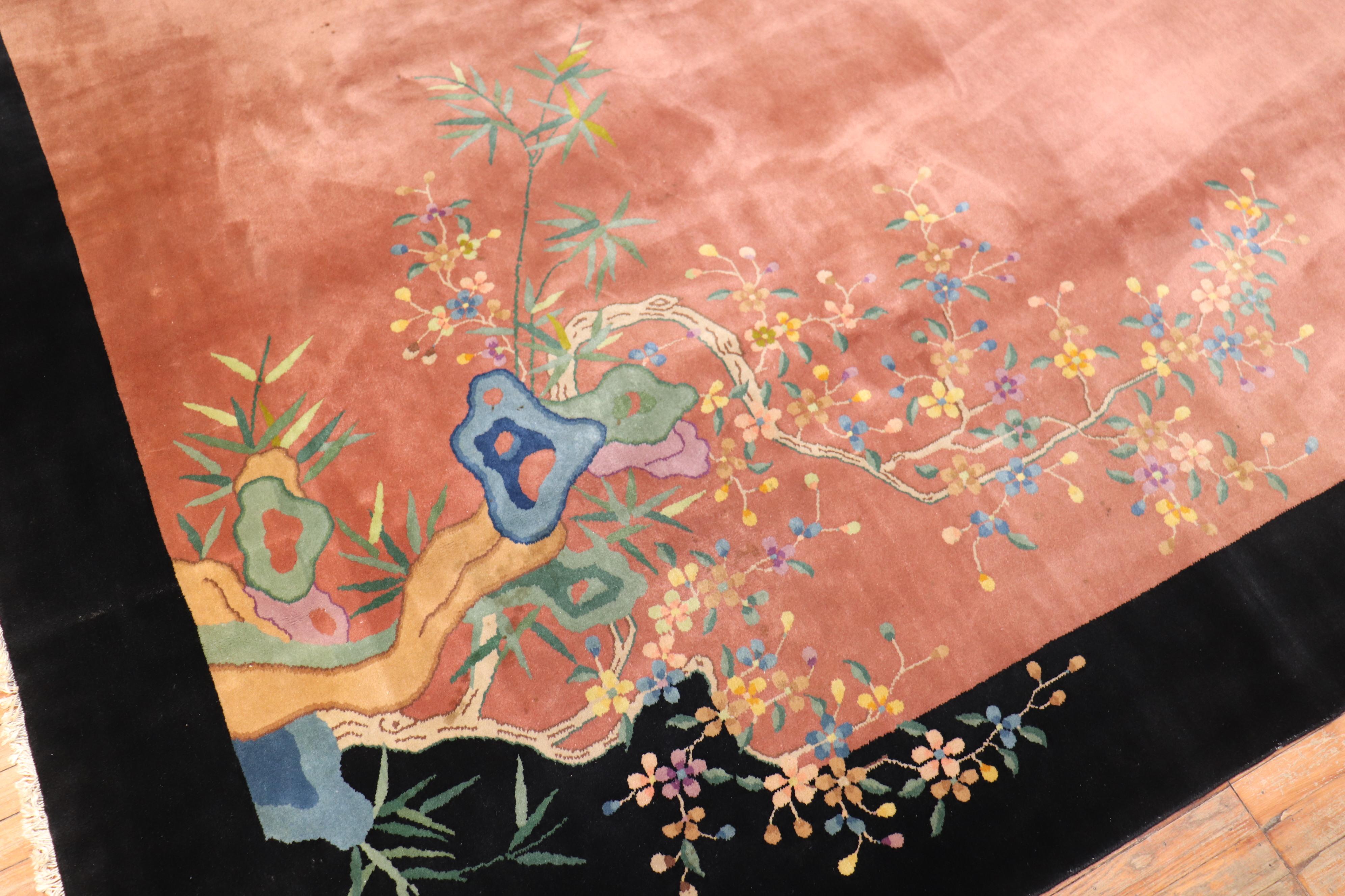 Chippendale chinois Tapis Art déco chinois de la collection Zabihi en vente
