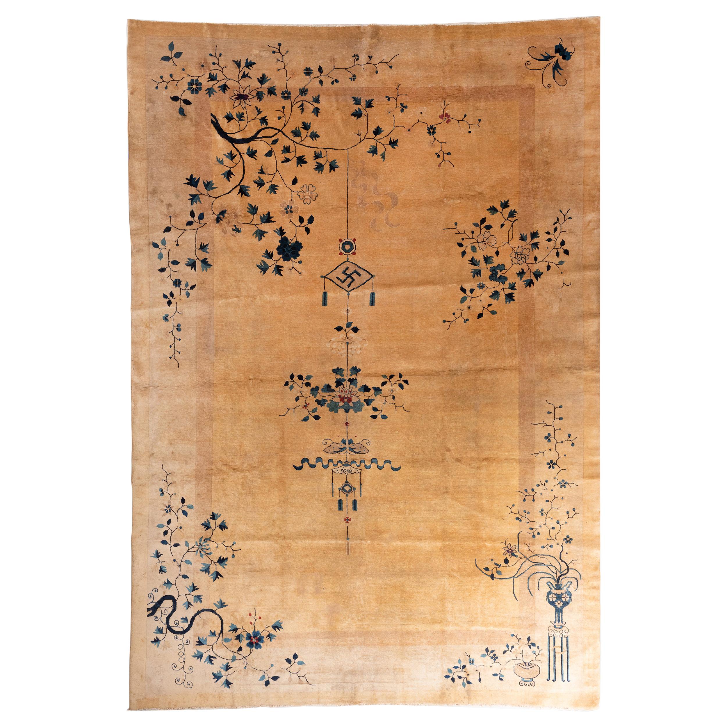 Chinese Art Deco Carpet For Sale