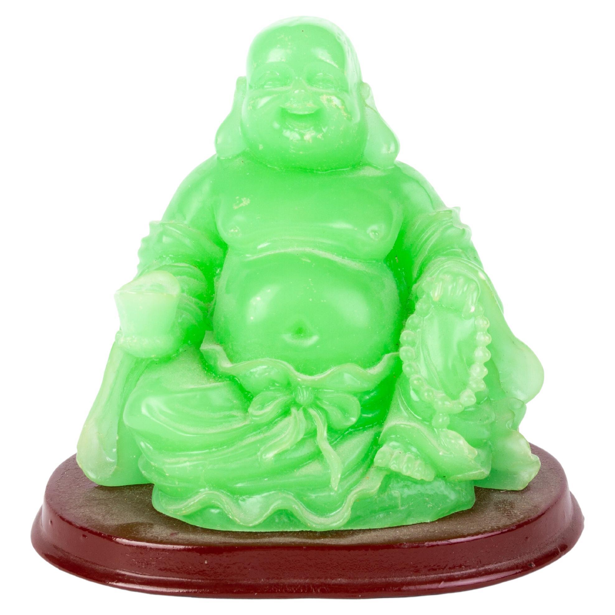 Sculpture de Bouddha assis en composition Art Déco chinoise 