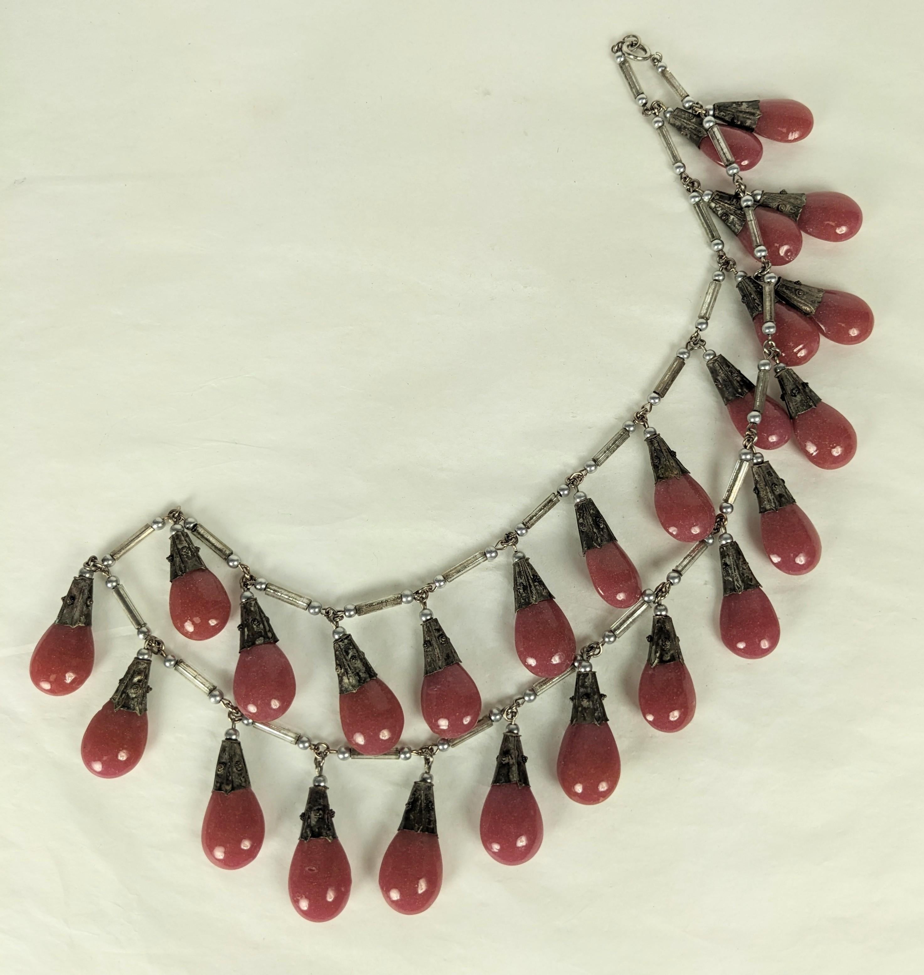 Chinese Art Deco Drops Necklace In Excellent Condition For Sale In New York, NY