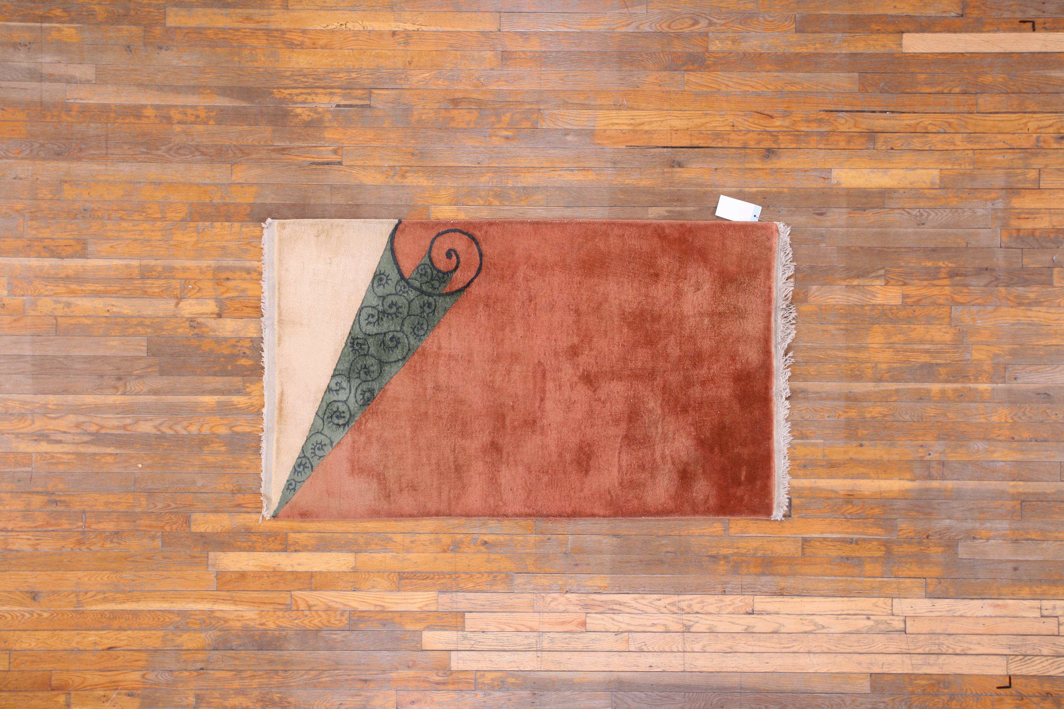 Mid-20th Century 1930s Chinese Art Deco Rug ( 3' x 4'10