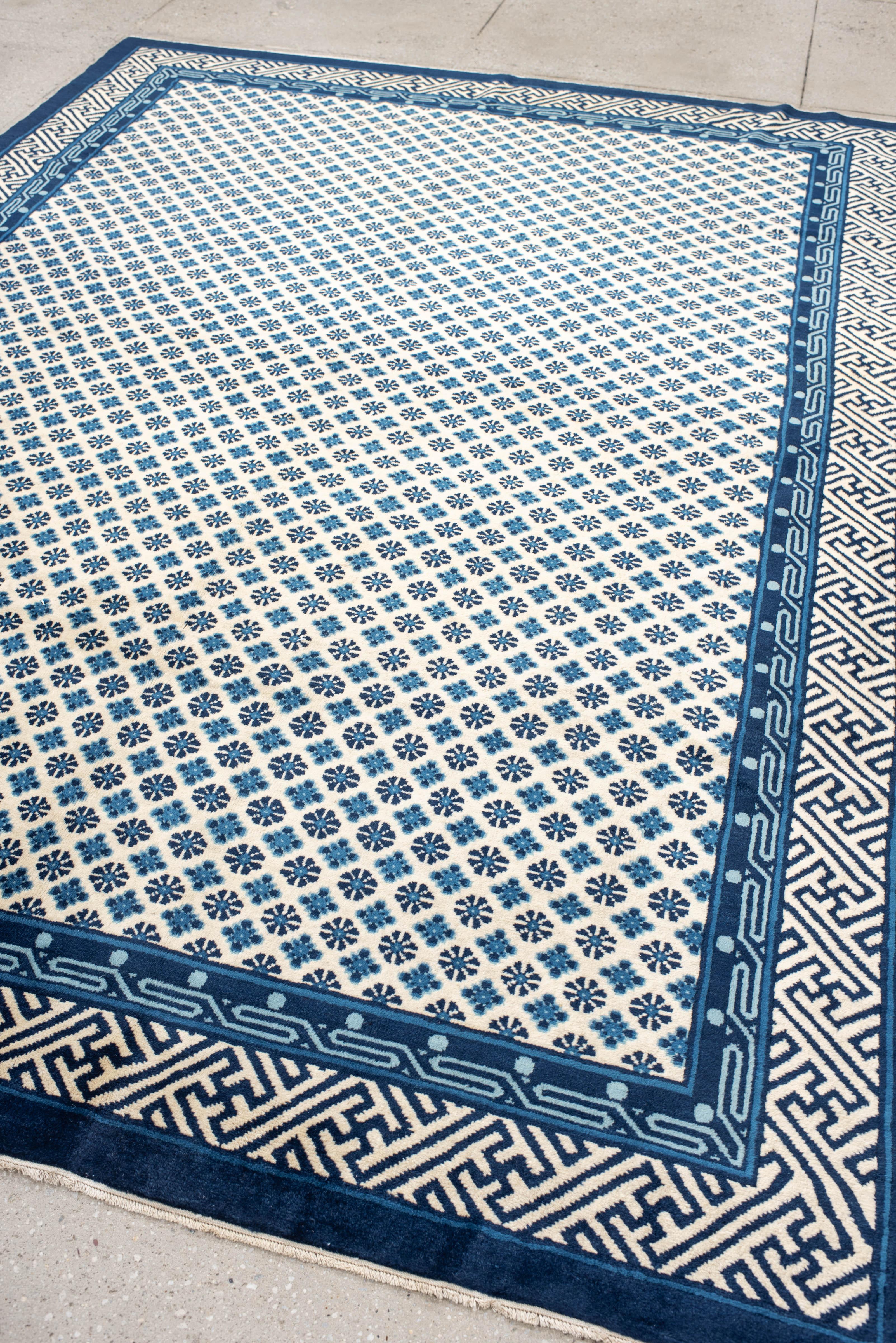 Moevment Rugs Chinese Art Deco Movement Rug, 1970s 80s For Sale at 1stDibs