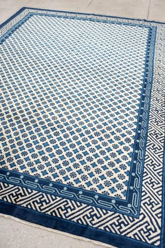 Chinese Art Deco Movement Rug, 1970s 80s