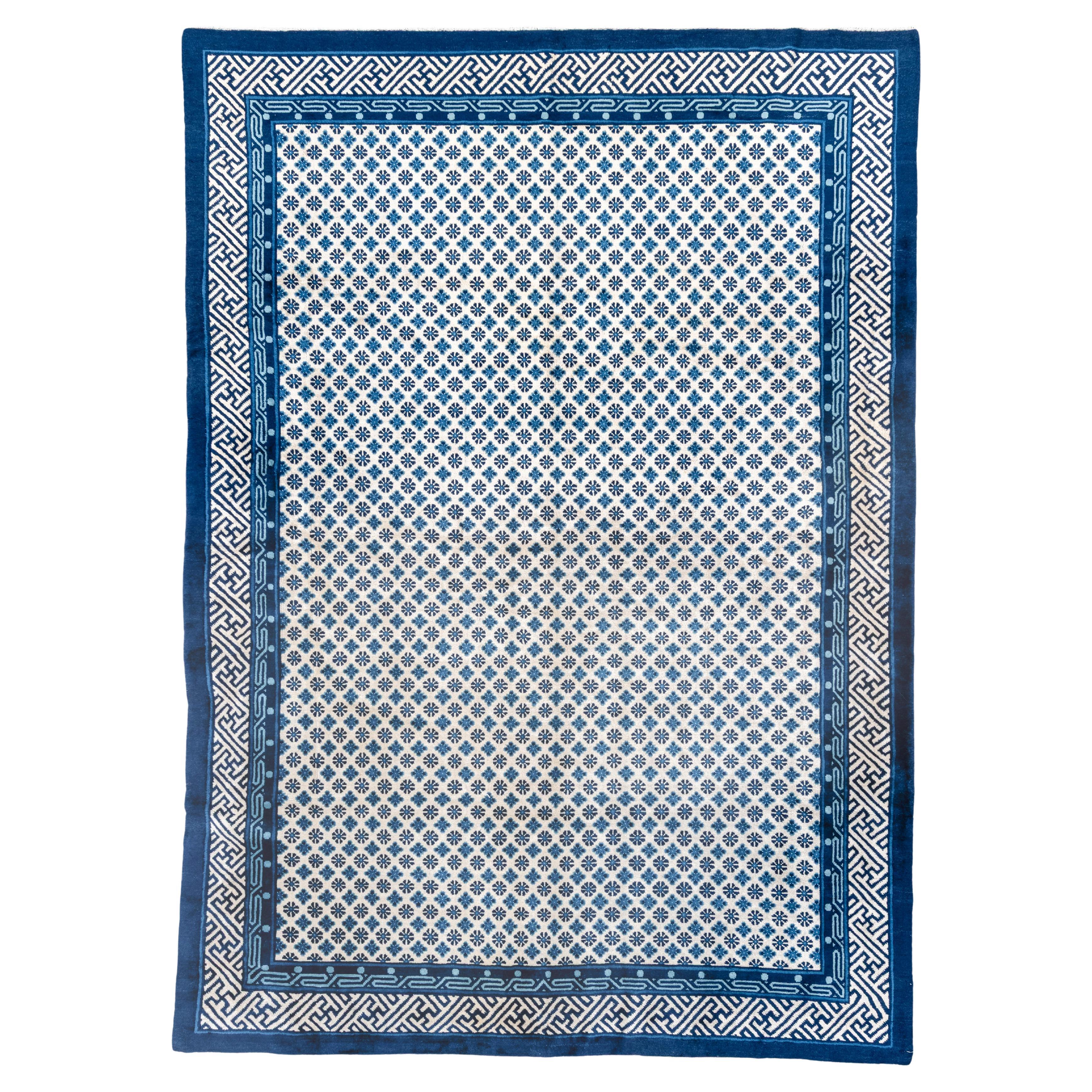 Chinese Art Deco Movement Rug, 1970s 80s