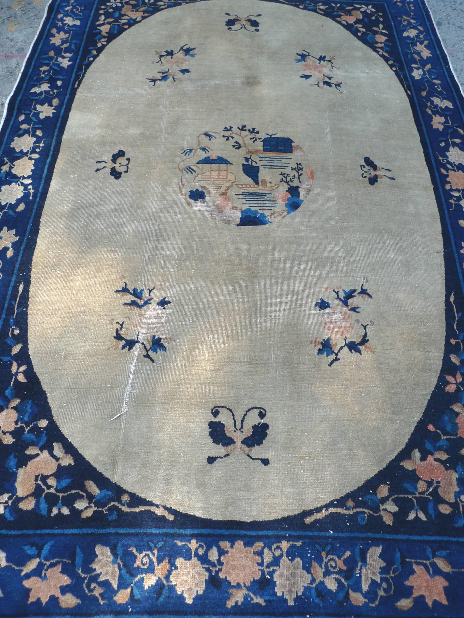 Chinese Art Deco Nichols Rug In Fair Condition In New York, NY