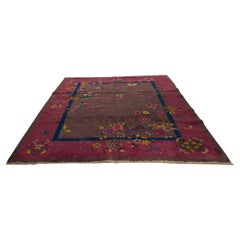 Chinese Art Deco Purple Area Rug