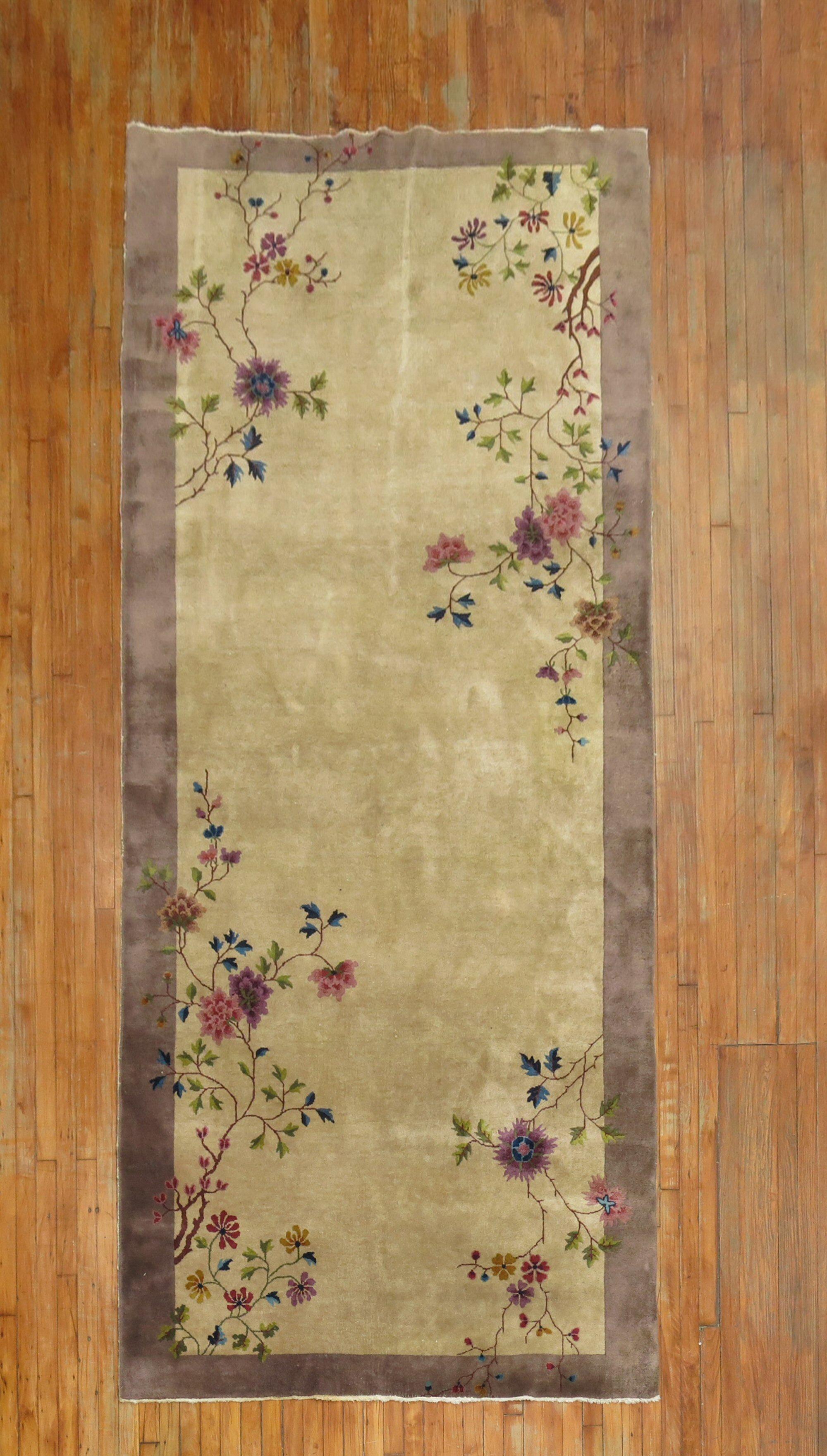 Chinese Art Deco Rare Gallery Rug 5