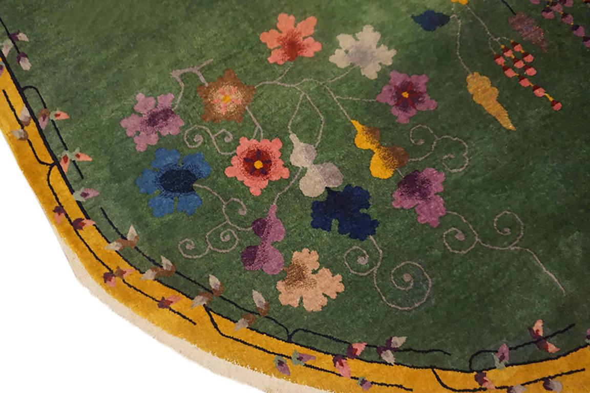 Noué à la main Chinois - Tapis Art Déco 6' x 8' 10