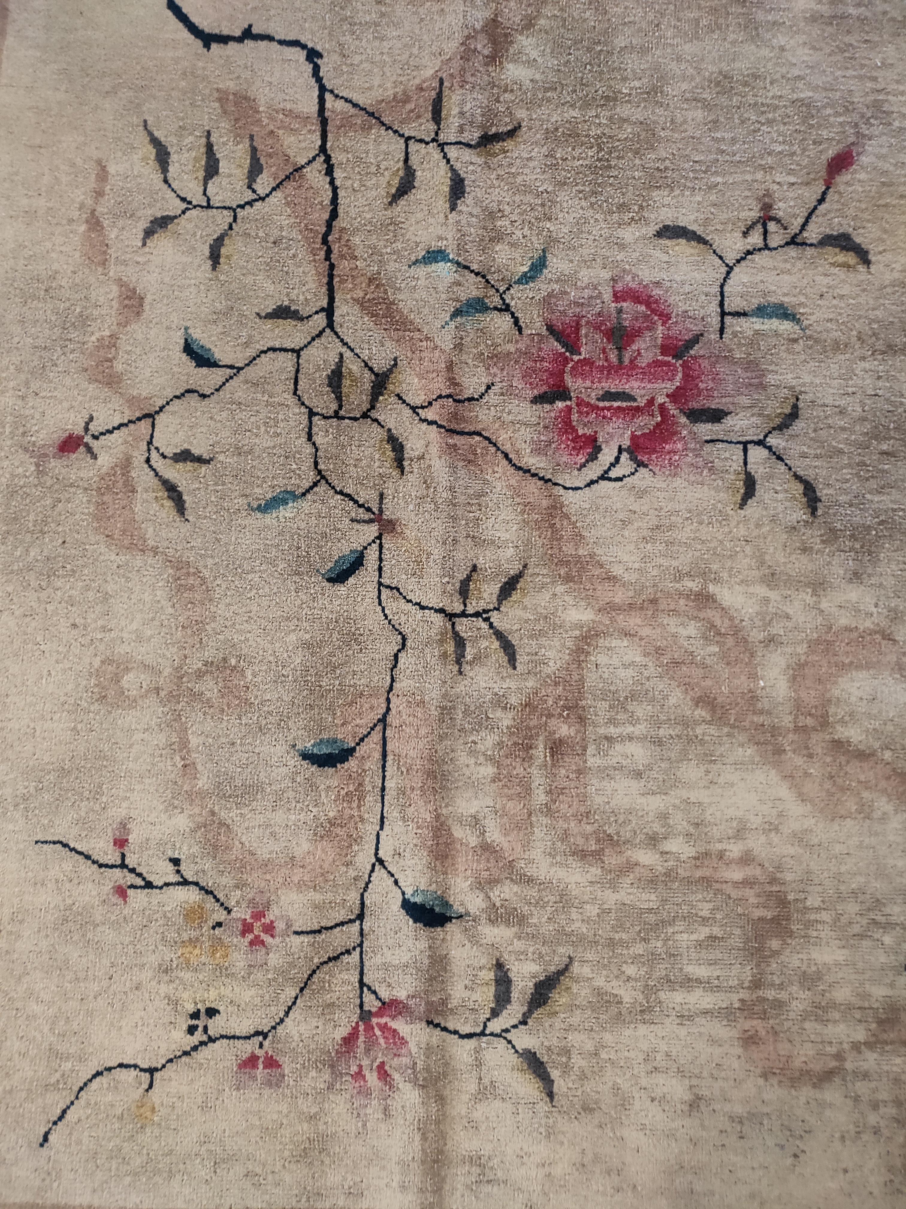Hand-Knotted Chinese Art Deco Carpet