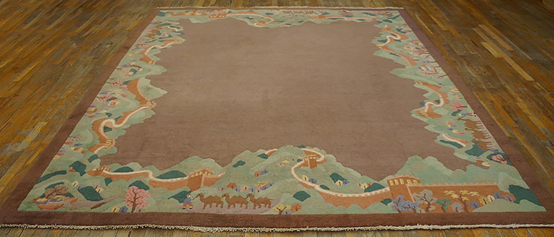 Chinesisch - Art-Deco-Teppich. Maße: 8'0