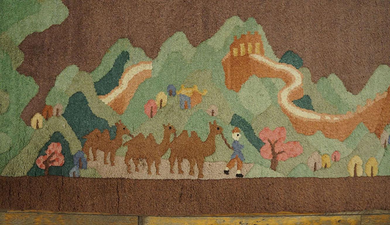 Wool Chinese, Art Deco Rug For Sale