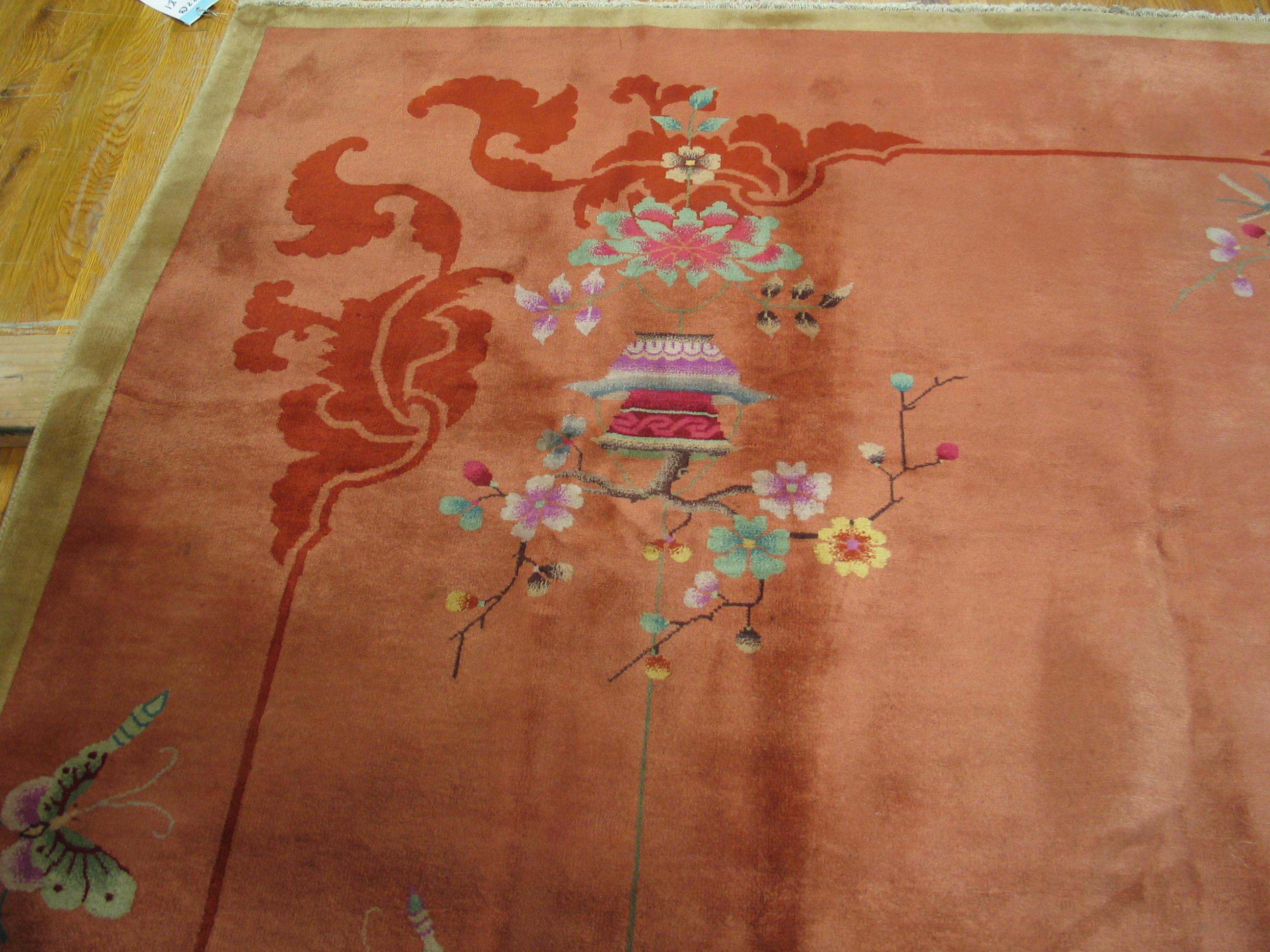 Chinesischer Art-Déco-Teppich aus den 1920er Jahren 
8'1