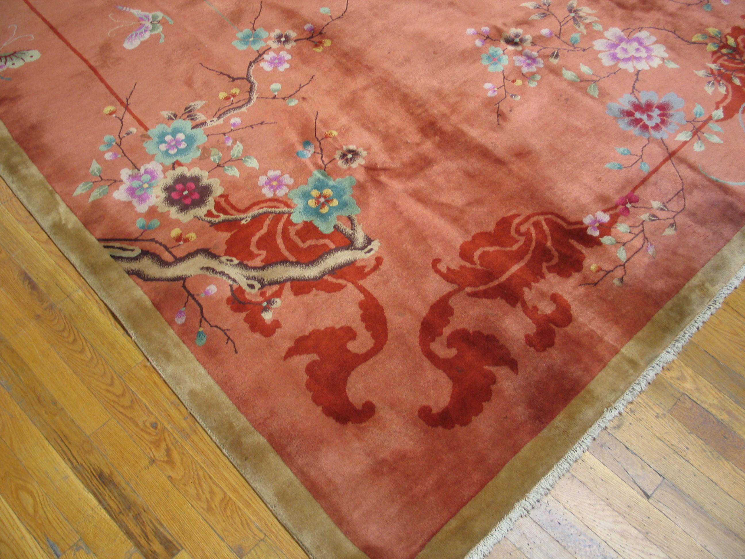 Chinesisch:: Art-Déco-Teppich (Handgeknüpft) im Angebot