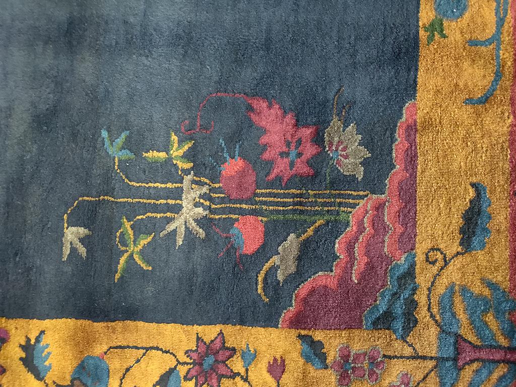 Hand-Knotted Chinese, Art Deco Rug For Sale