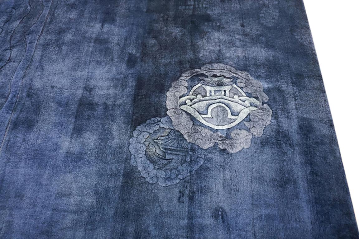 Noué à la main Tapis chinois Art Déco 9'x	11' 8