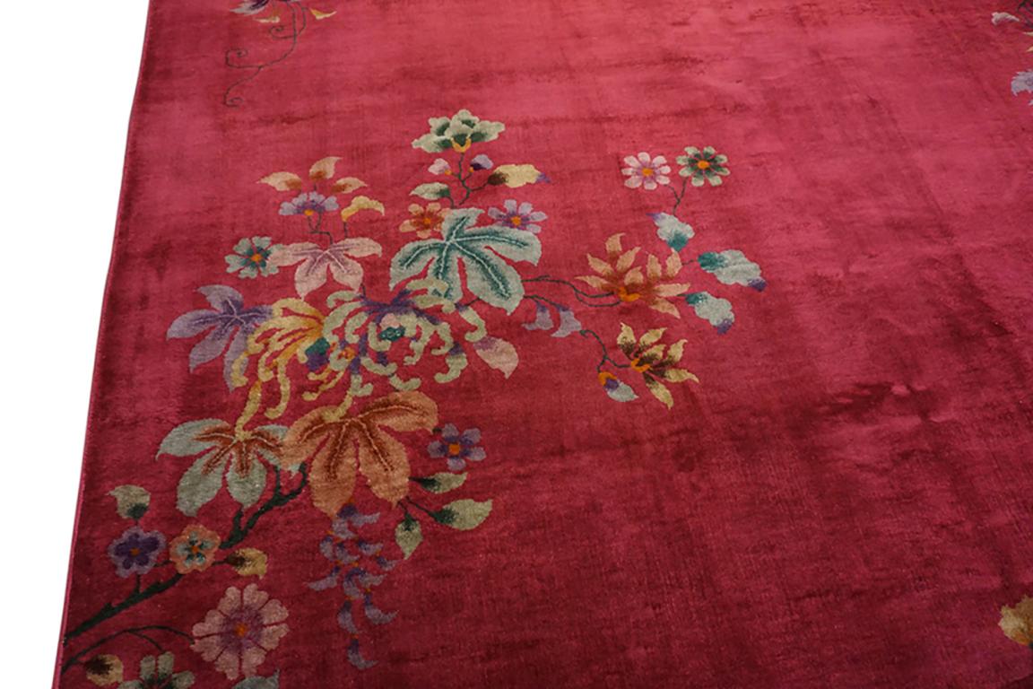 Wool Chinese - Art Deco Rug 9'x11' For Sale