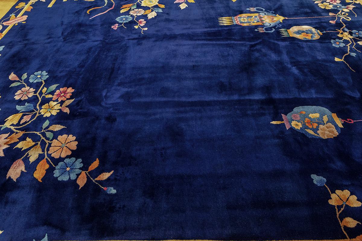 Hand-Knotted Chinese Art Deco Rug by Walter Nichols For Sale