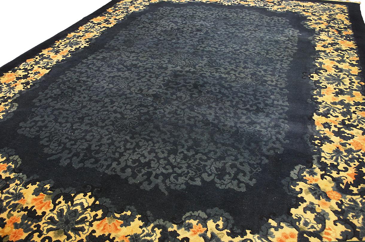 Hand-Knotted Chinese Art Deco Rug By Walter Nichols For Sale
