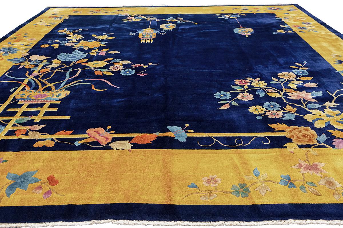Chinese Art Deco Rug by Walter Nichols In Good Condition For Sale In Ferrara, IT
