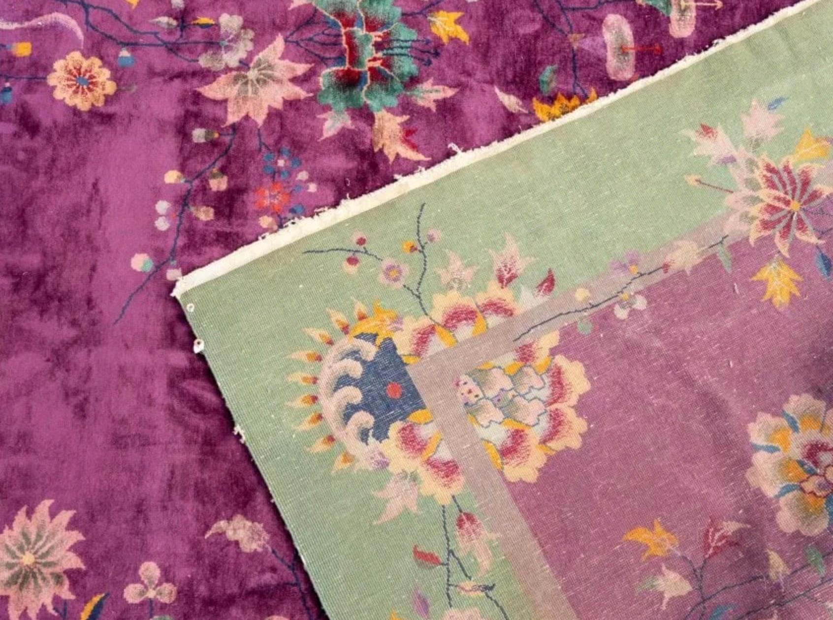 Título del producto- Alfombra Art Decó china

Detalles del artículo y descripción de la alfombra:
Las dimensiones del artículo son 106