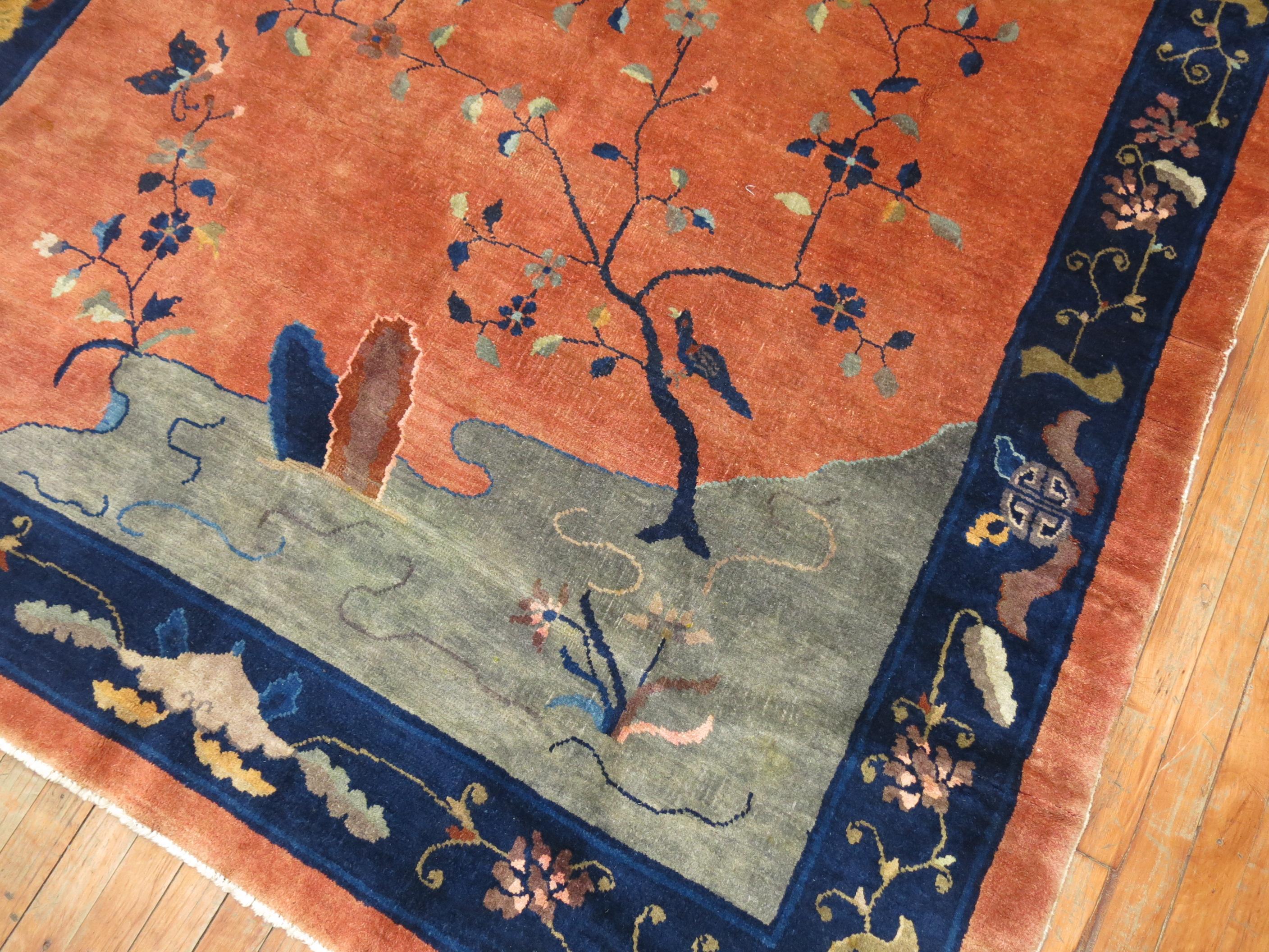 Hand-Woven Chinese Art Deco Rug