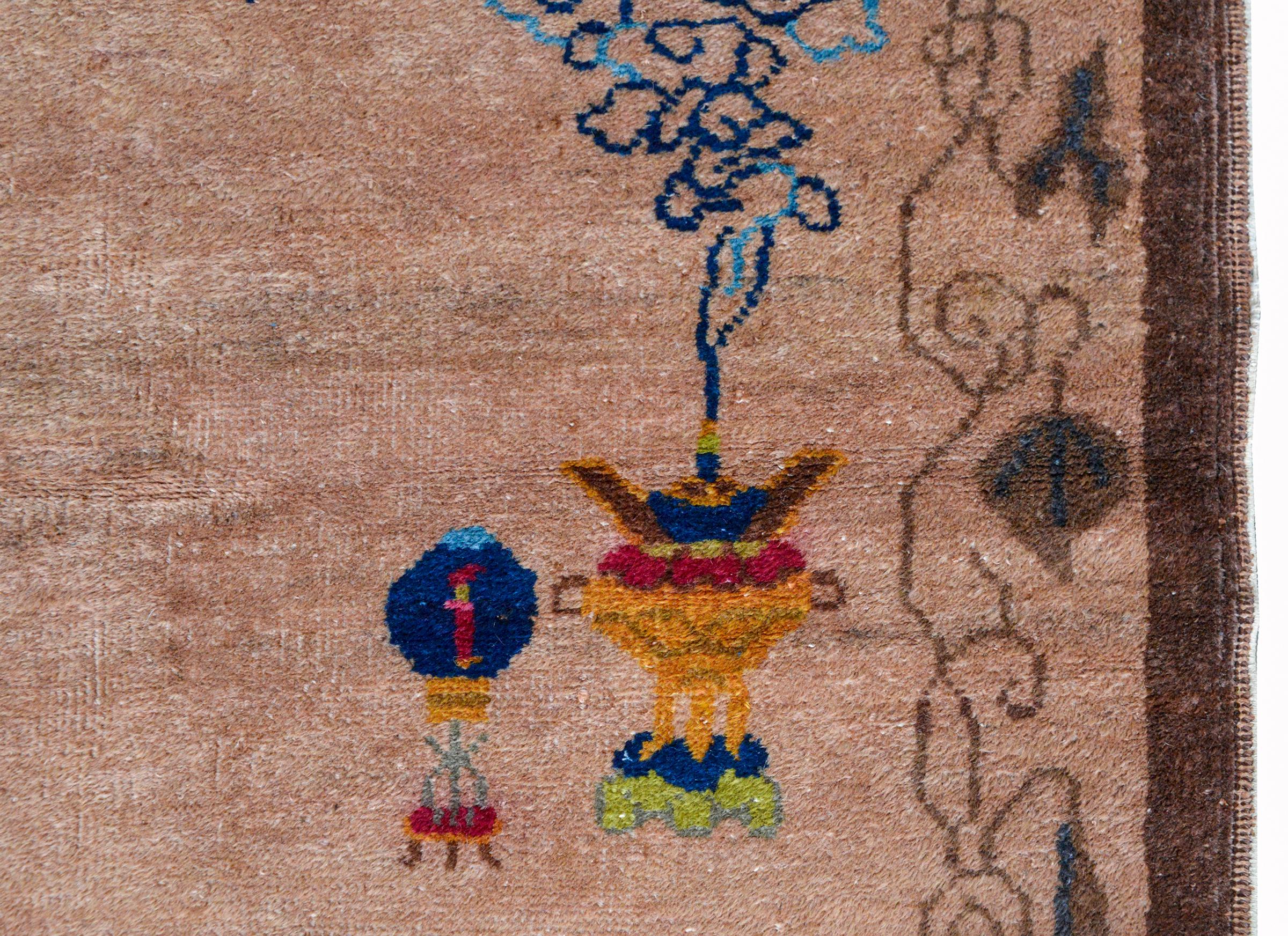 Hand-Knotted Chinese Art Deco Rug
