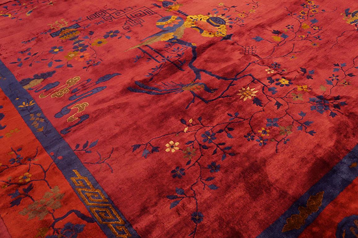Early 20th Century 1920s Chinese Art Deco Carpet ( 9'8
