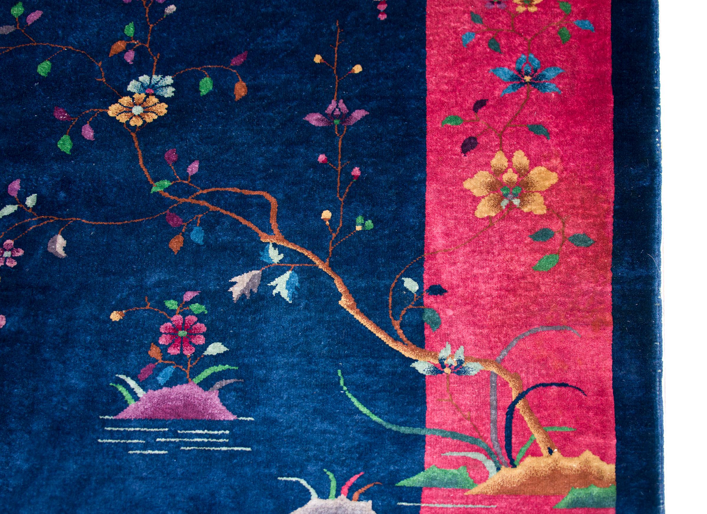 Chinesischer Art Deco Teppich (Handgeknüpft) im Angebot