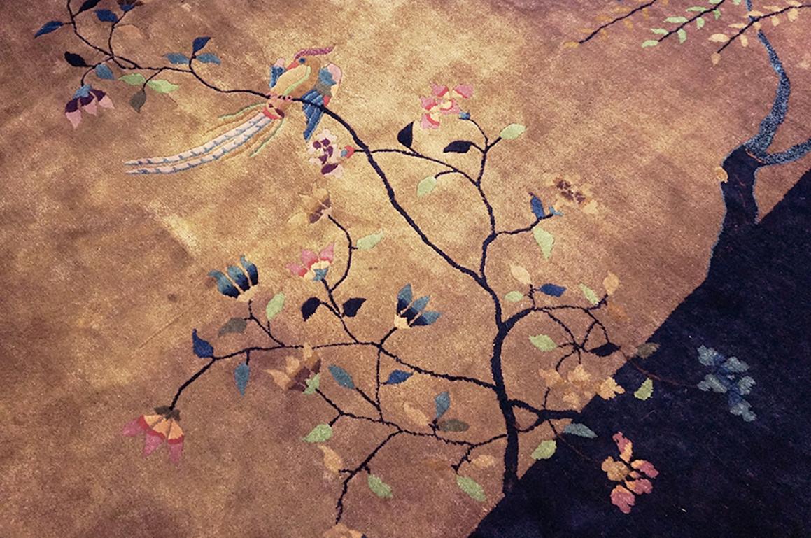 Wool 1920s Chinese Art Deco Carpet ( 10' x 14'6