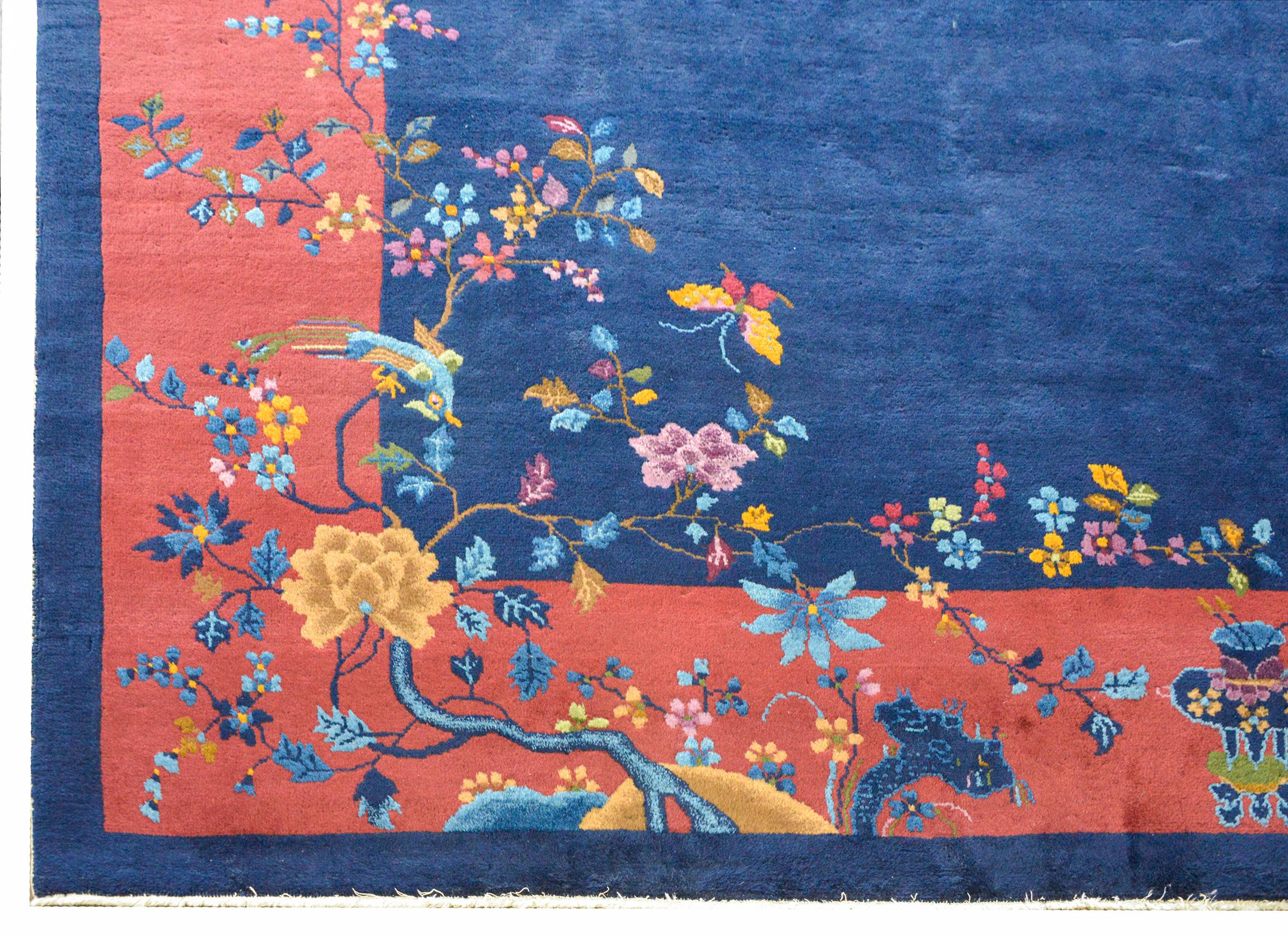 Wool Chinese Art Deco Rug For Sale