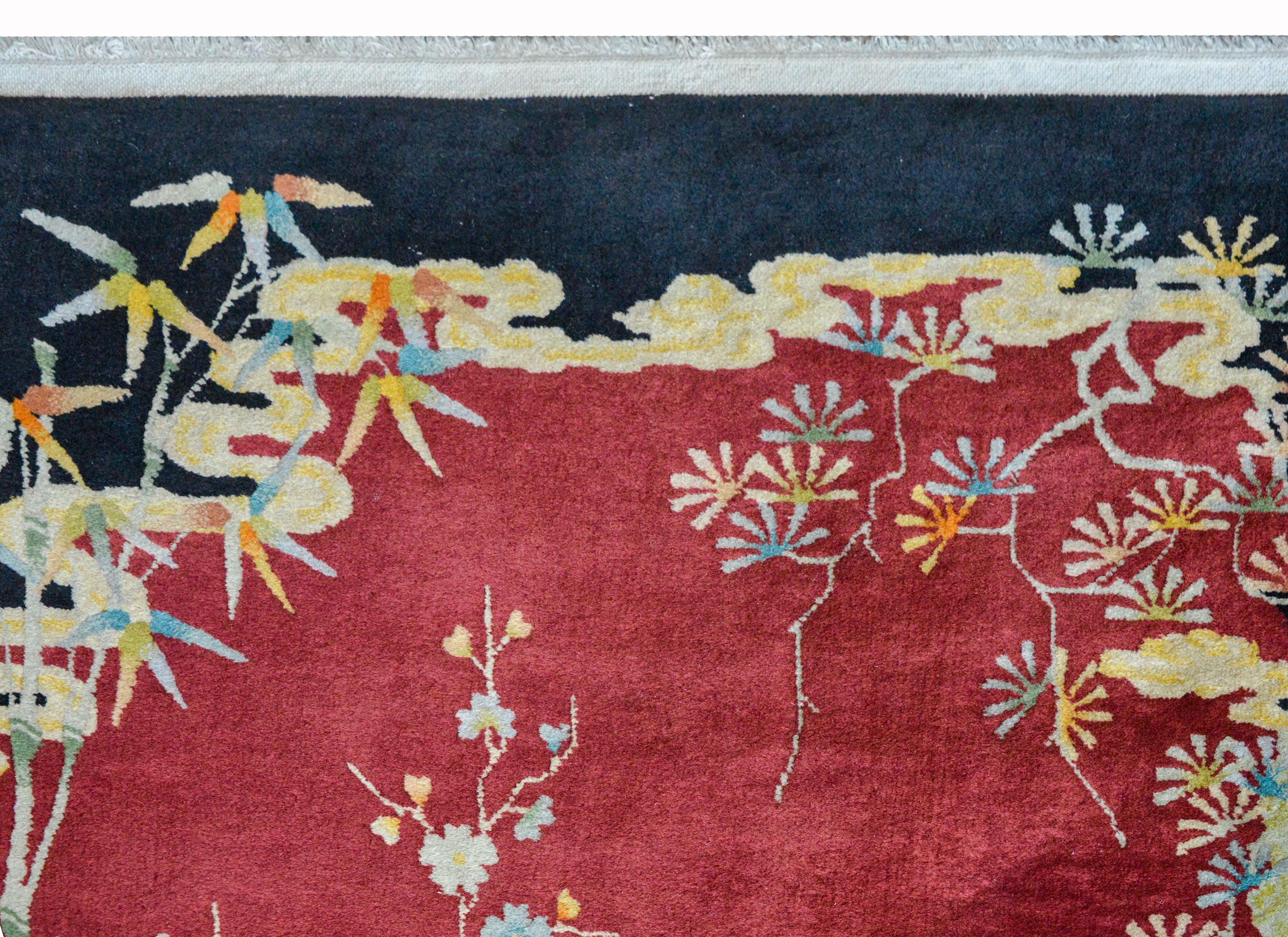Chinesischer Art Deco Teppich (Wolle) im Angebot