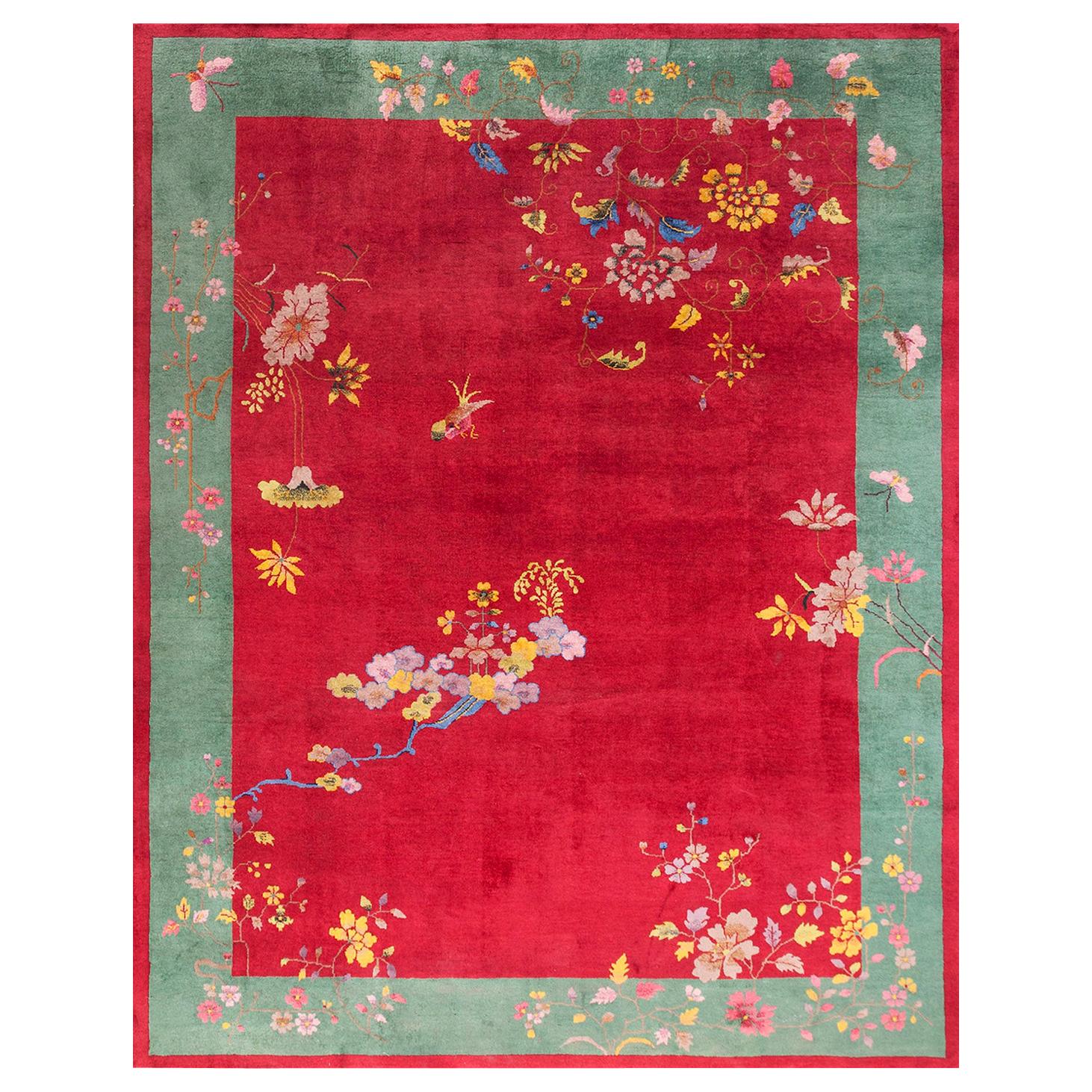 1920s Chinese Art Deco Carpet ( 9' x 11'6" - 275 x 350 ) For Sale