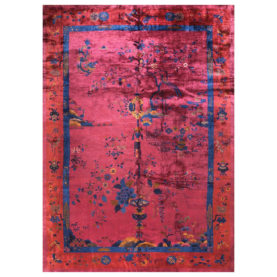 1920s Chinese Art Deco Carpet ( 9'8" x 13'2" - 295 x 402 ) For Sale