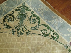 Chinese Art Deco Rug Influenced by 18th Century European Architecture