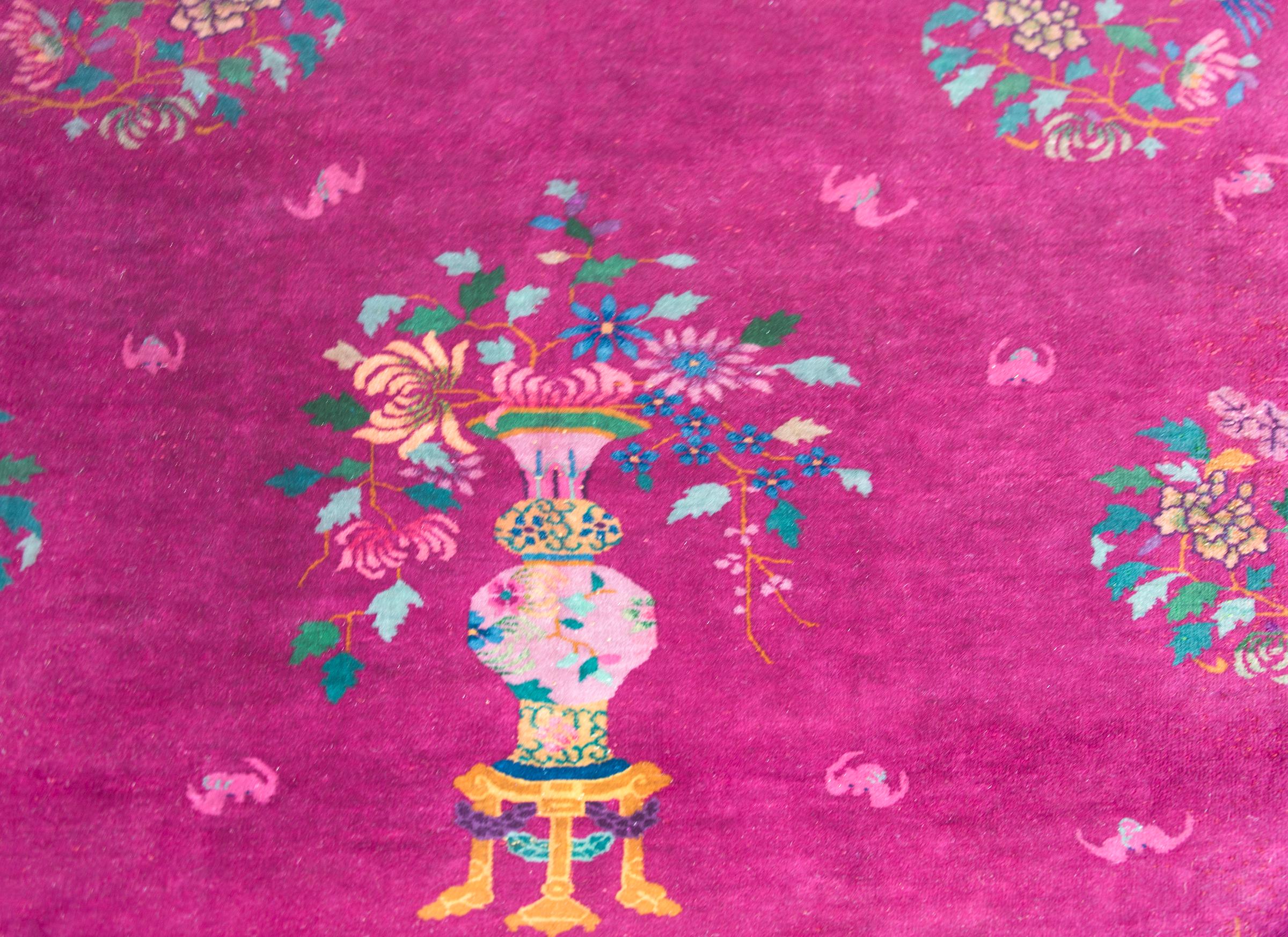 Tapis Art Déco chinois à grande échelle en vente 2