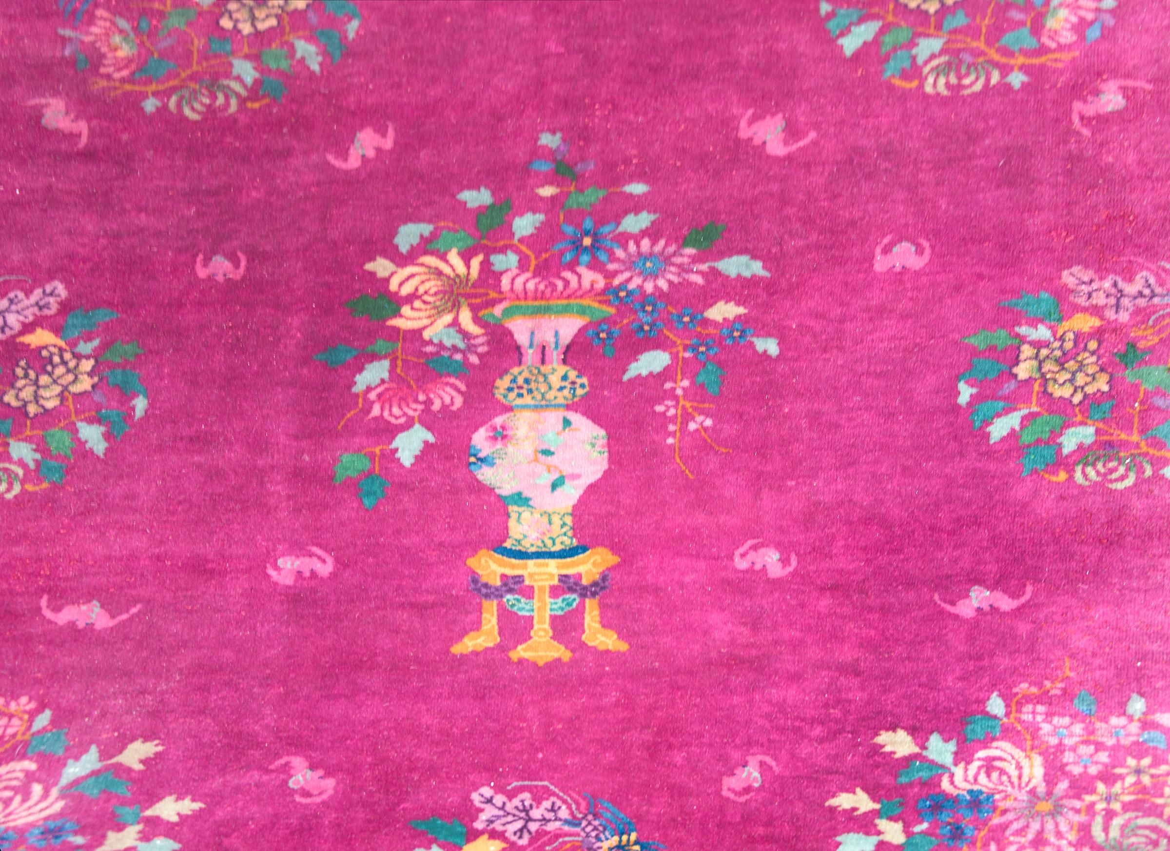 Tapis Art Déco chinois à grande échelle en vente 3
