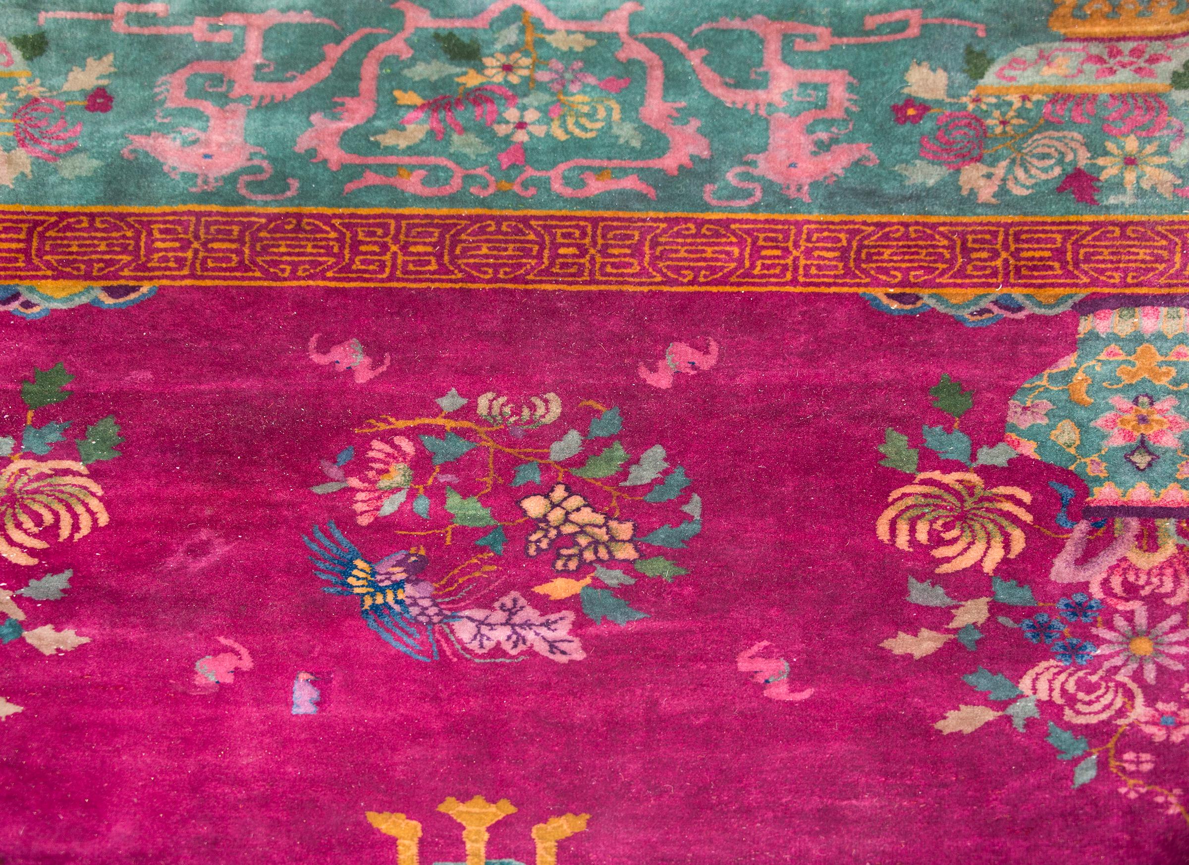 Tapis Art Déco chinois à grande échelle en vente 4