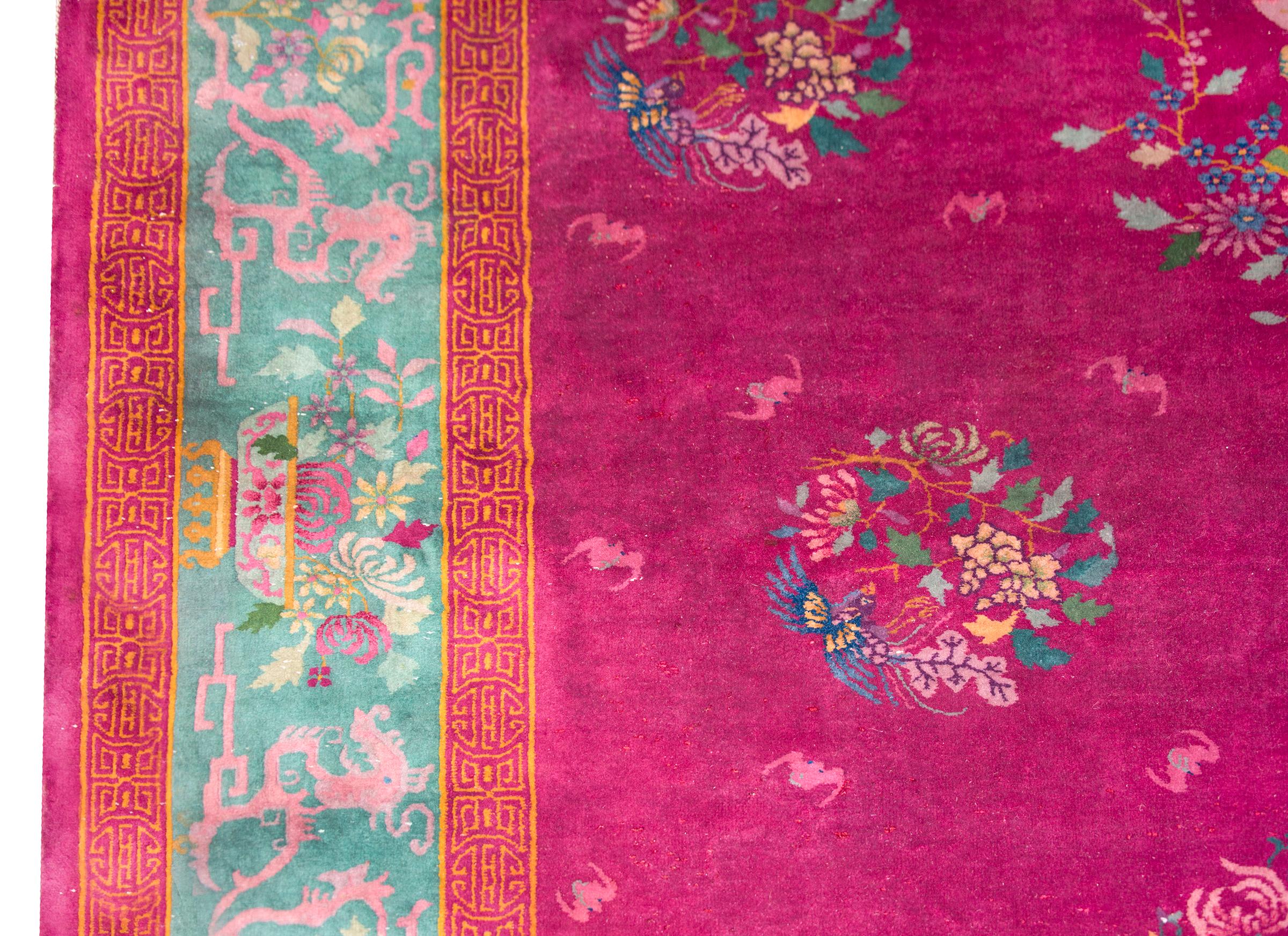 Début du 20ème siècle Tapis Art Déco chinois à grande échelle en vente