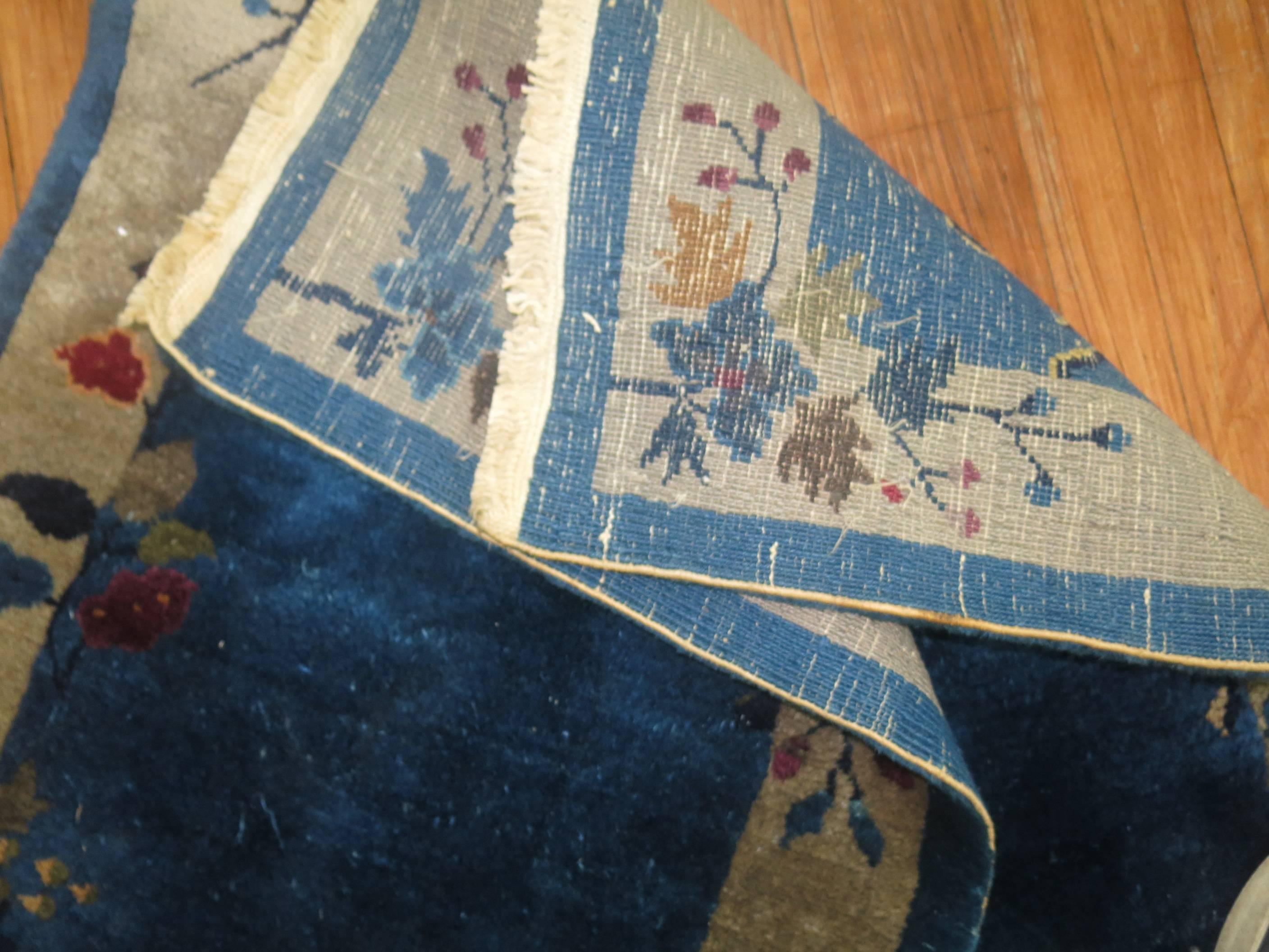 Hand-Woven Chinese Art Deco Rugs, Matching Pair