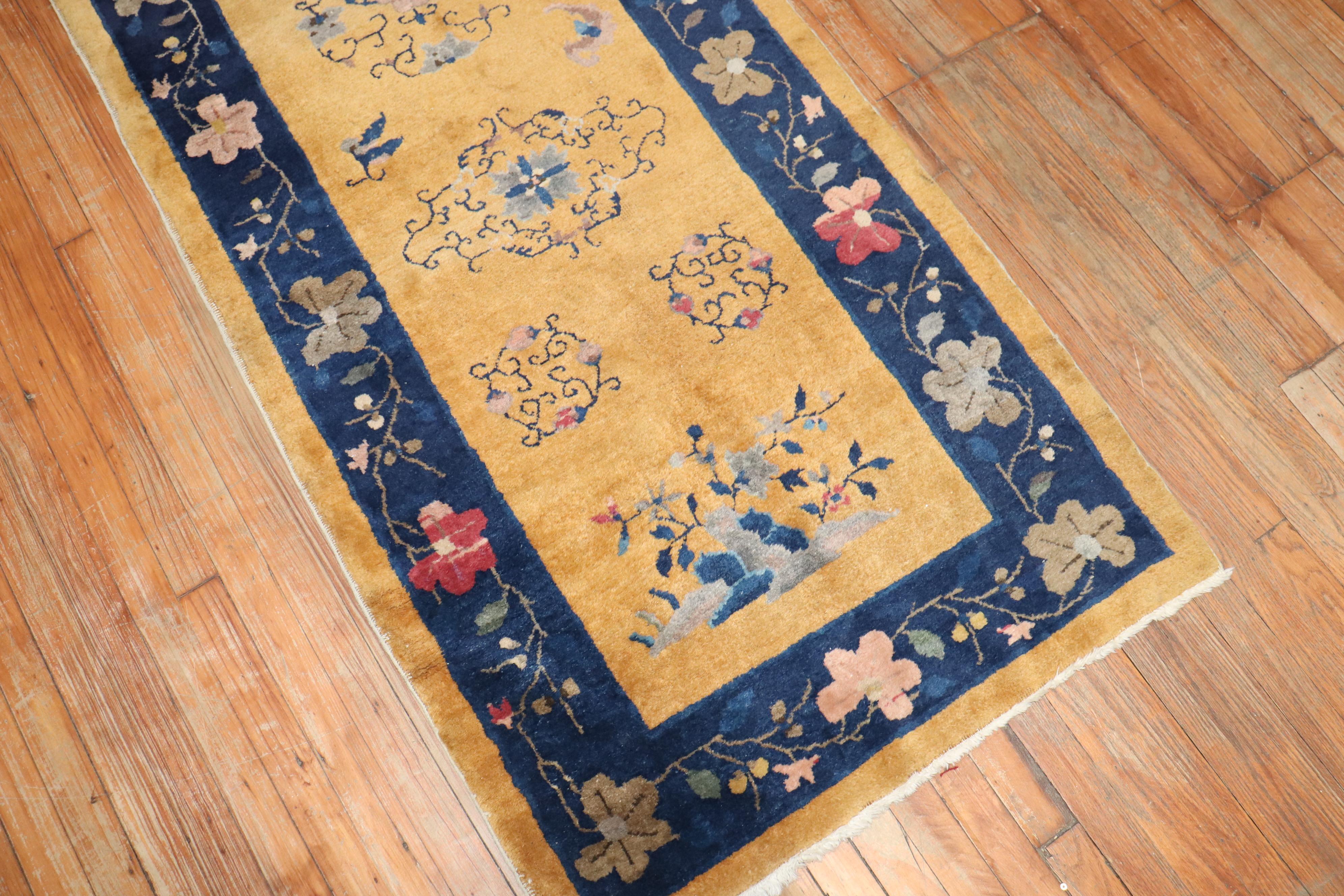 Hand-Woven Chinese Art Deco Runner For Sale