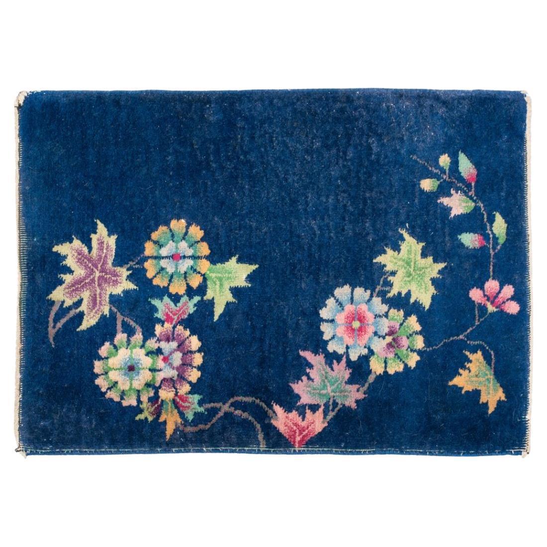 Chinese Art Deco Small Rug, 2' x 2' For Sale