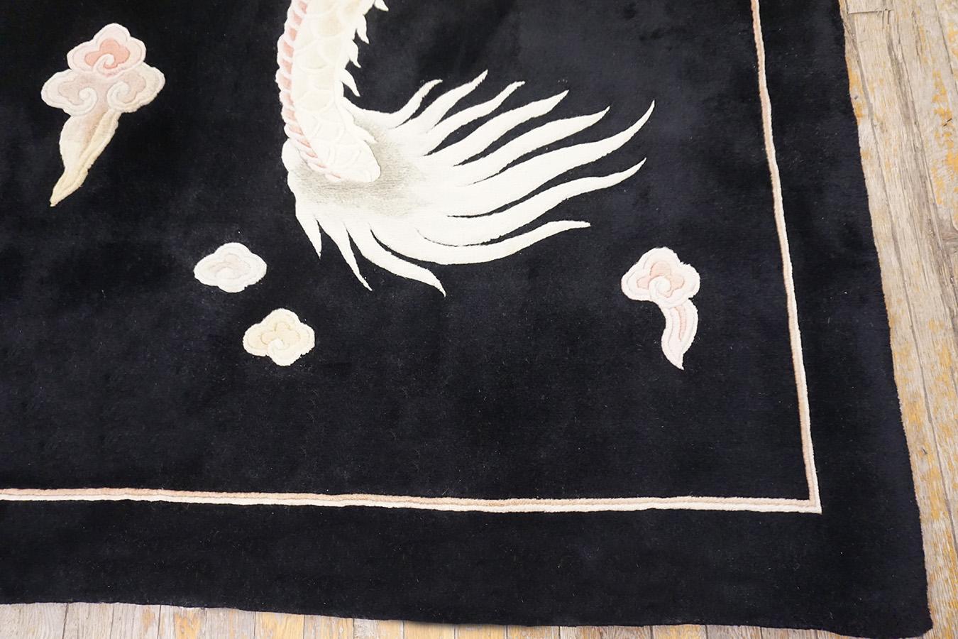 Chinese Art Deco Style Carpet with Dragons ( 9'x 12' - 275 x 365 ) en vente 8