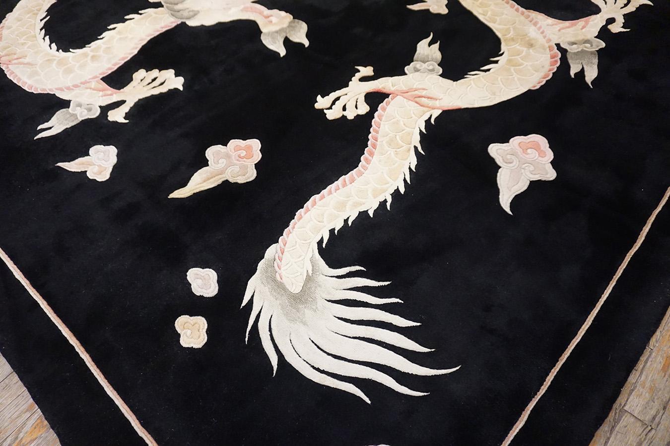 Art déco Chinese Art Deco Style Carpet with Dragons ( 9'x 12' - 275 x 365 ) en vente