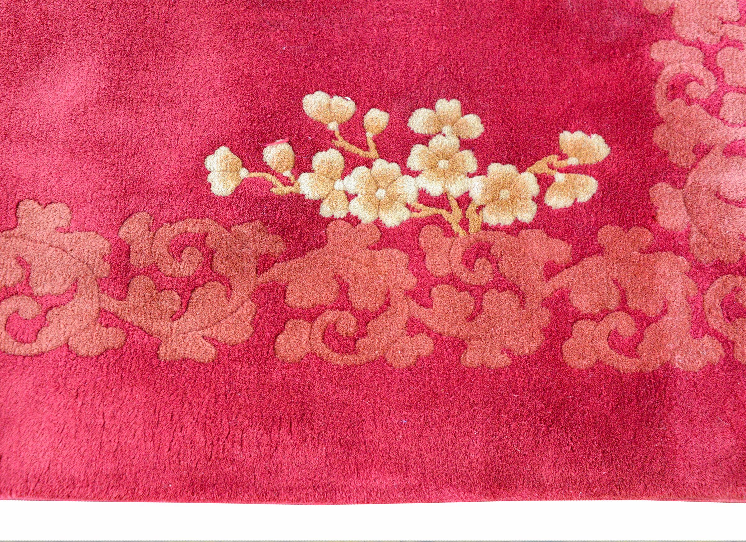Vegetable Dyed Chinese Art Deco Style Rug For Sale