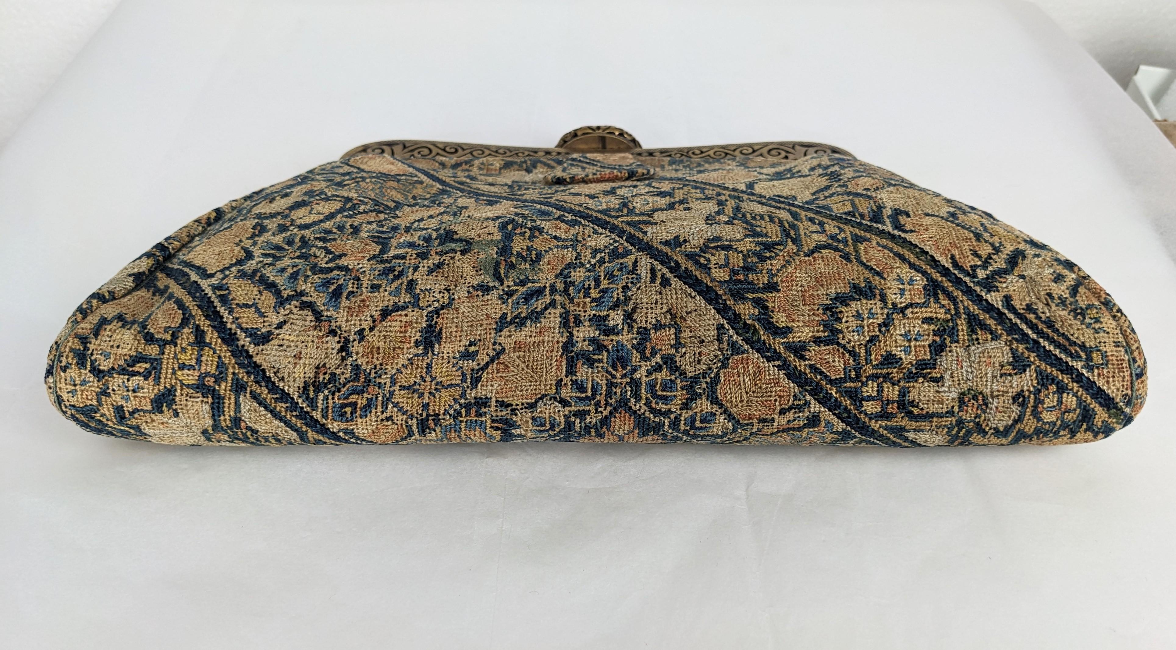 Chinese Art Deco Tapestry Clutch For Sale 4