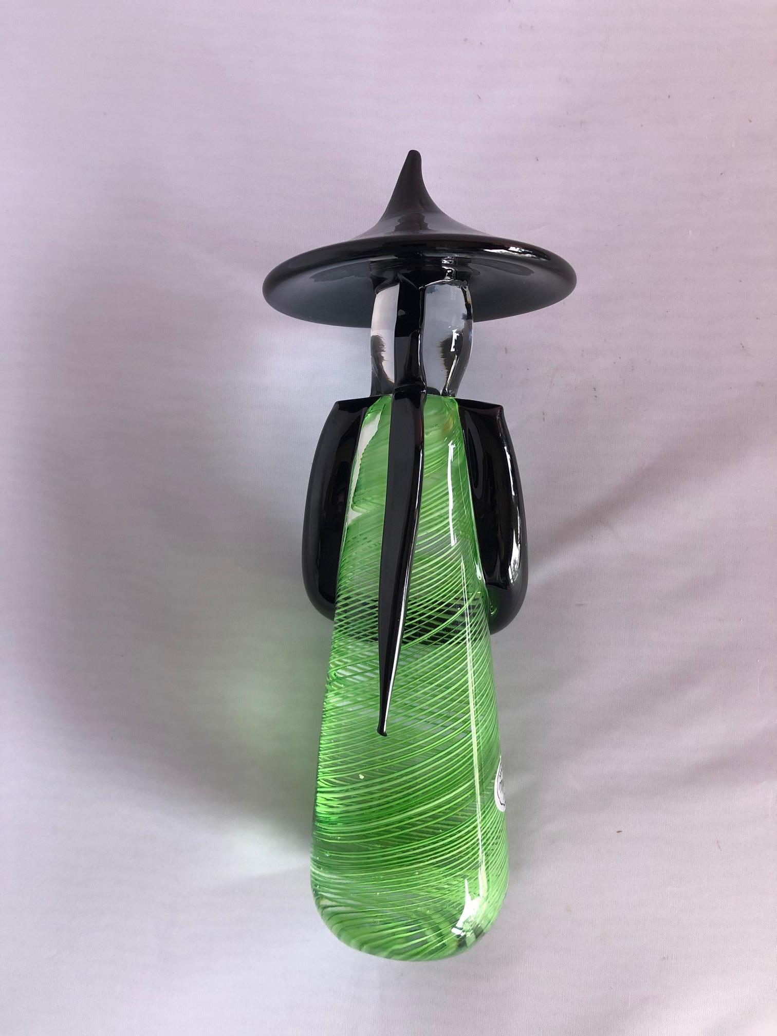 Mid-Century Modern Figurine en verre d'art chinois de Dino Rosin pour Murano Glass en vente