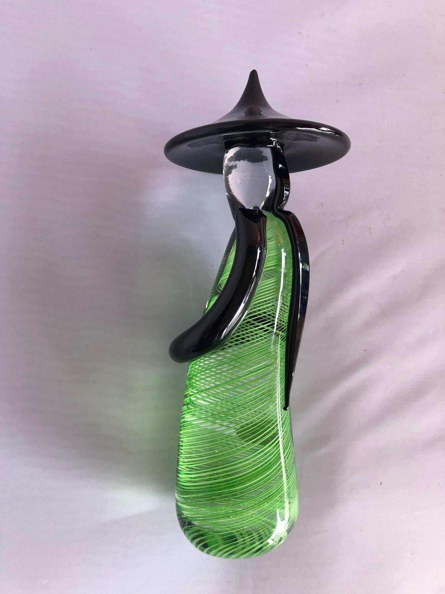 italien Figurine en verre d'art chinois de Dino Rosin pour Murano Glass en vente