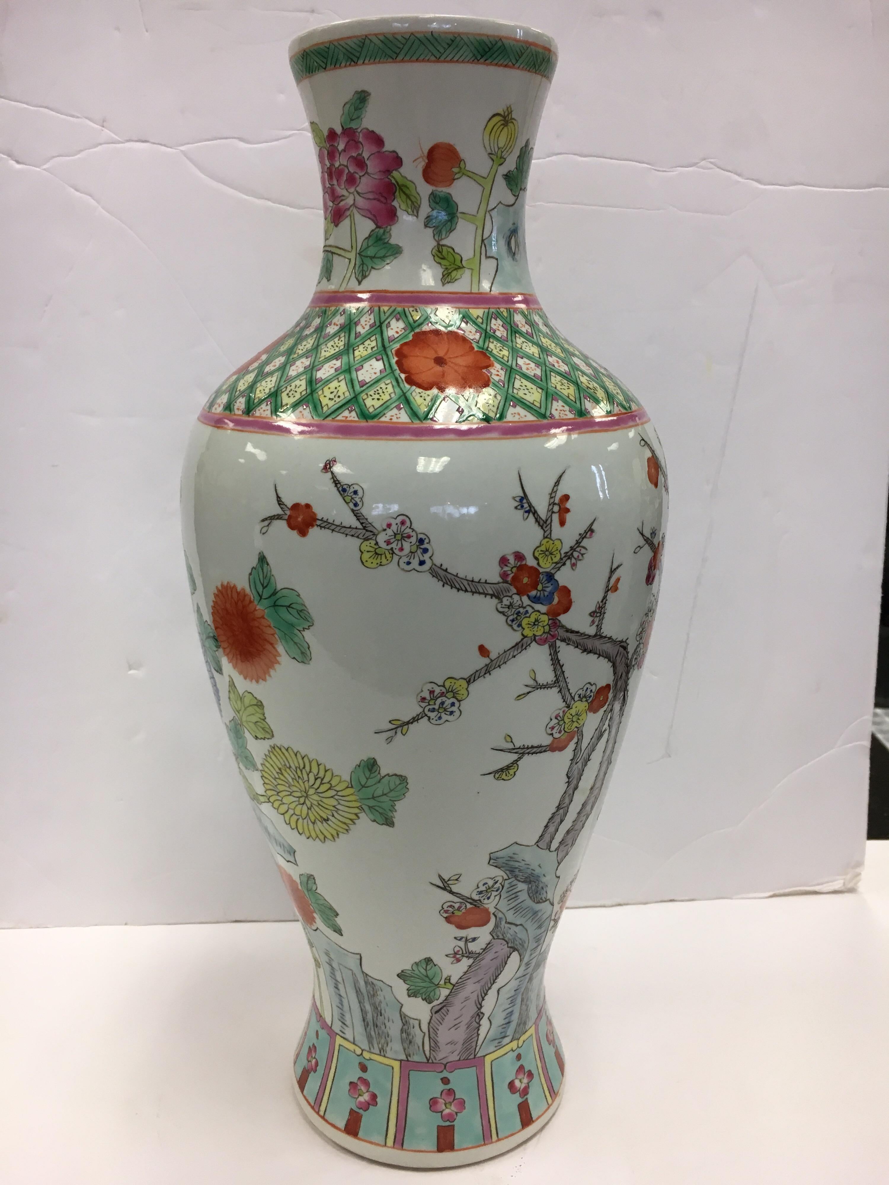 porcelain vase with flowers