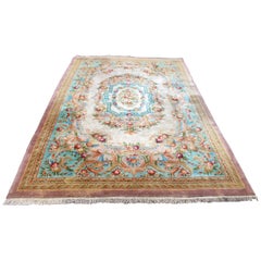 Chinese Aubusson Carpet Savonnerie Thick Wool Pile Rug